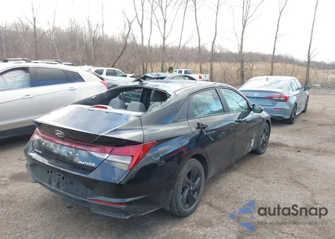 2022 Hyundai Elantra Hybrid Blue z USA, uszkodzony, nr VIN KMHLM4AJ2NU023081